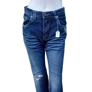 55688...Akademiks Straight leg Jeans Jr. Size 18